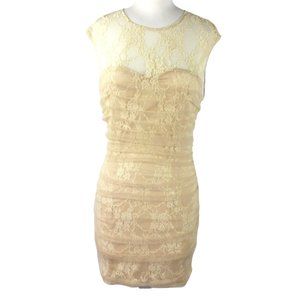 En Creme Nordstrom Lace Illusion Dress, Size Small
